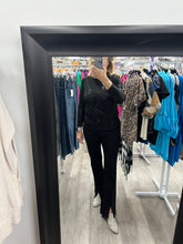 Load image into Gallery viewer, Pointe knit kick front slit pant