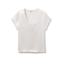 Load image into Gallery viewer, Giana Satin VNeck Tee