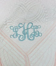 Load image into Gallery viewer, Heirloom Baby Quilt -embroidery not included but available