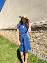 Load image into Gallery viewer, Belinda dark denim dress