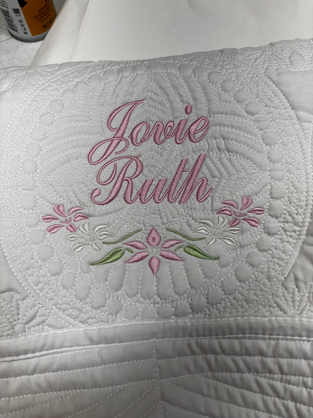 Heirloom Baby Quilt -embroidery not included but available