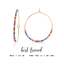 Load image into Gallery viewer, Dot and Dash Hoop Earrings