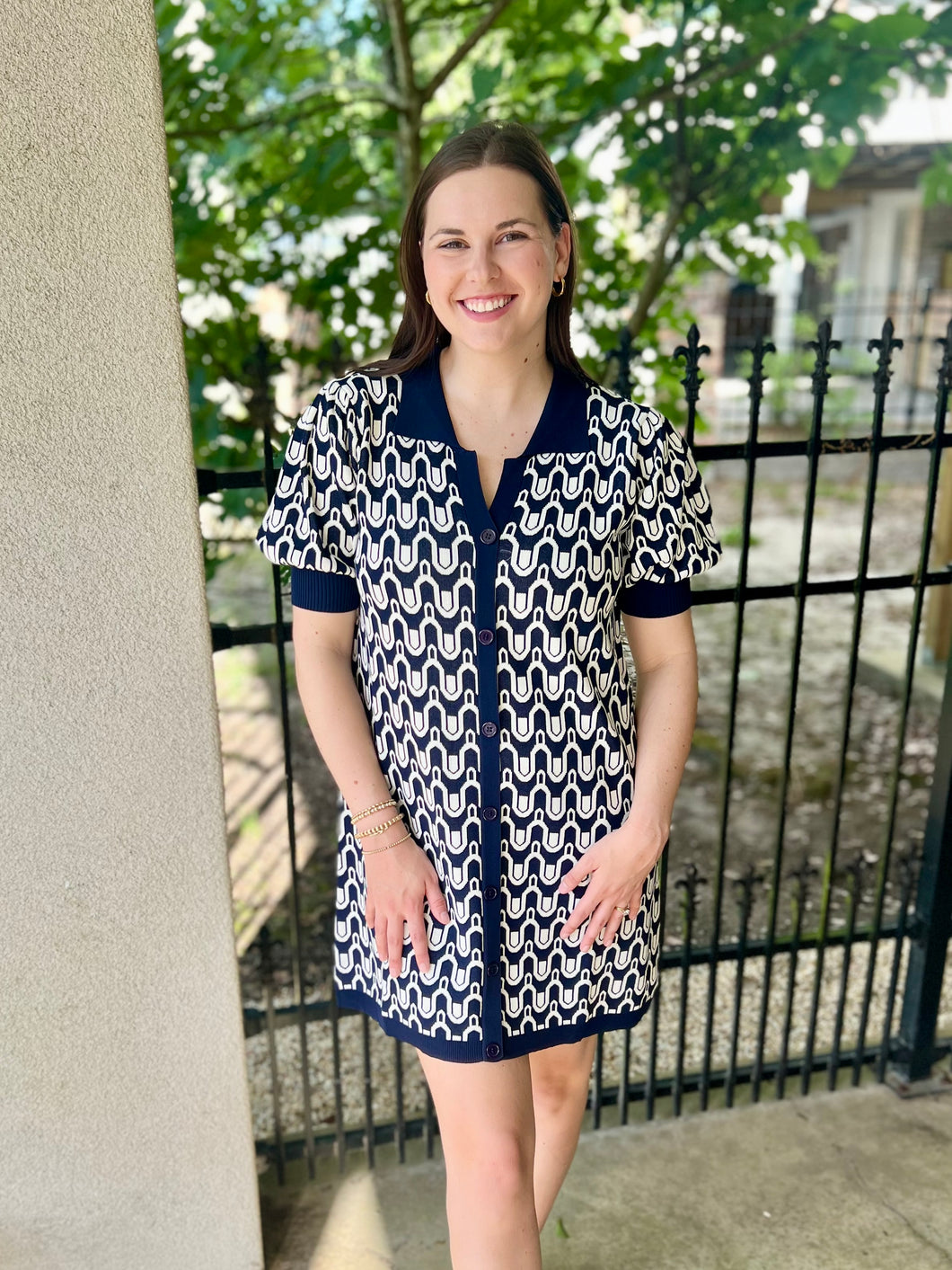 Nancy button front dress