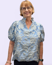 Load image into Gallery viewer, Tammy jacquard top in the softest hues of pink or blue