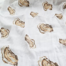 Load image into Gallery viewer, Aw Shucks Oyster Swaddle Muslin Blanket