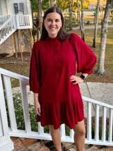 Load image into Gallery viewer, Cardie Scarlet dropped waist dress