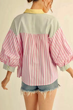 Load image into Gallery viewer, Rainee stripe shirt in pink and yellow