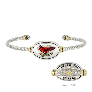Red Cardinal Wire Cuff Bracelet