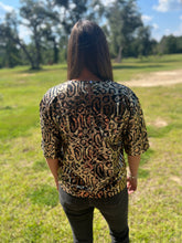Load image into Gallery viewer, Ronda Animal print sequin top