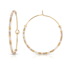 Load image into Gallery viewer, Dot and Dash Hoop Earrings