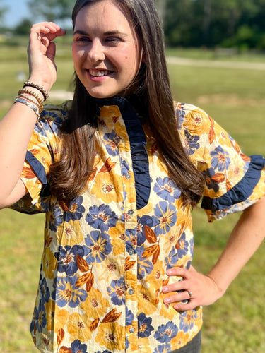 Delores floral fantasy top
