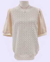 Load image into Gallery viewer, Eunice soft knit top with  chiffon sleeves