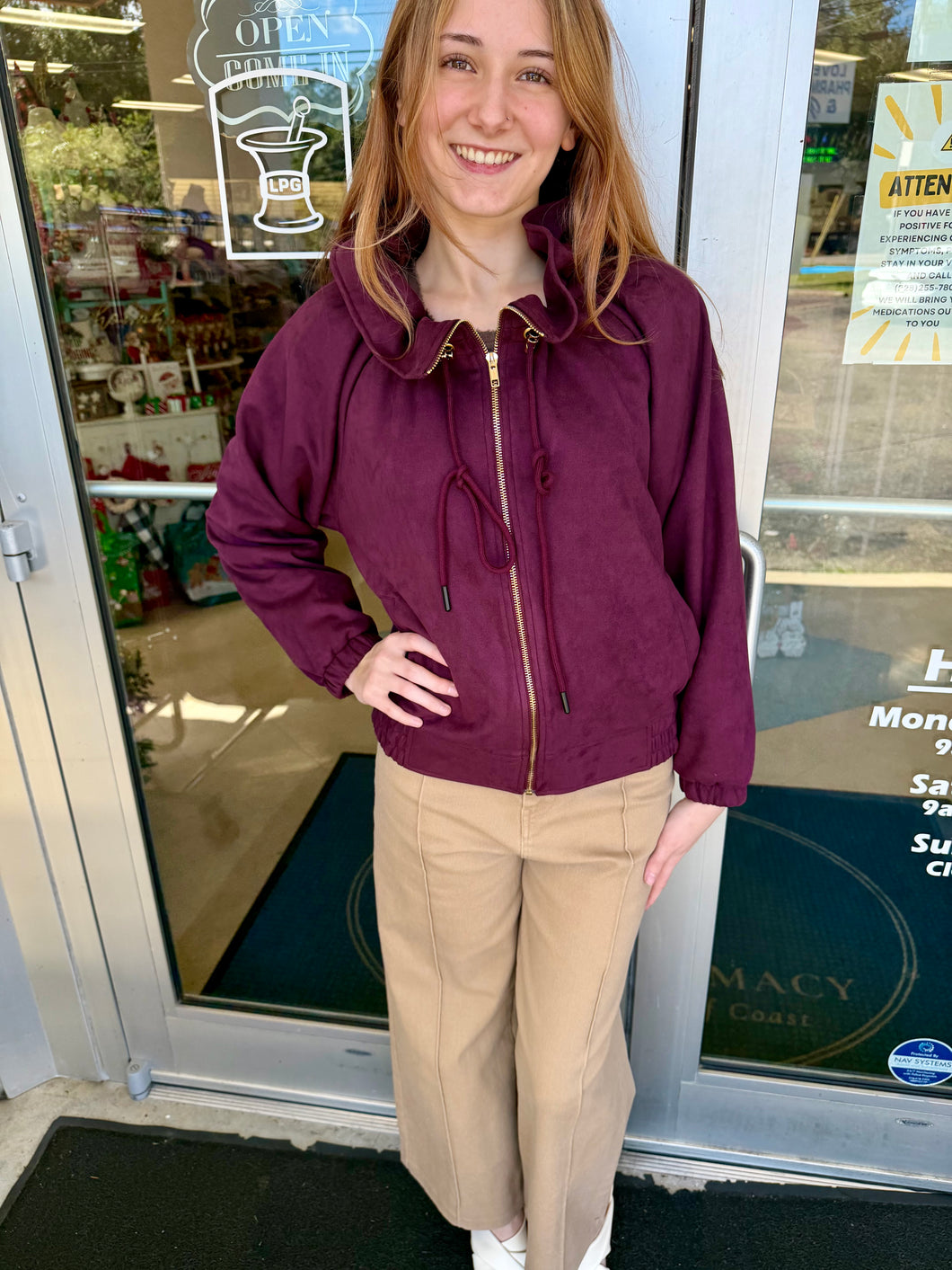 Shannon Merlot full zip