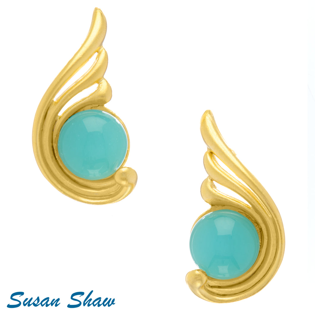 Swirl earrings stud post