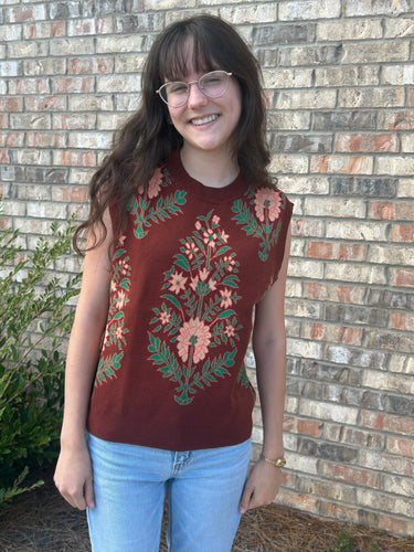 Bria floral Inspired Vest