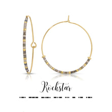 Load image into Gallery viewer, Dot and Dash Hoop Earrings