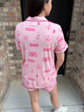 Load image into Gallery viewer, Coastal Toile bamboo pajama short and top set