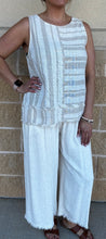 Load image into Gallery viewer, Esther Taupe striped linen top