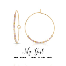 Load image into Gallery viewer, Dot and Dash Hoop Earrings