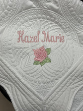 Load image into Gallery viewer, Heirloom Baby Quilt -embroidery not included but available