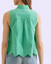 Load image into Gallery viewer, Riva eyelet top with neck tie