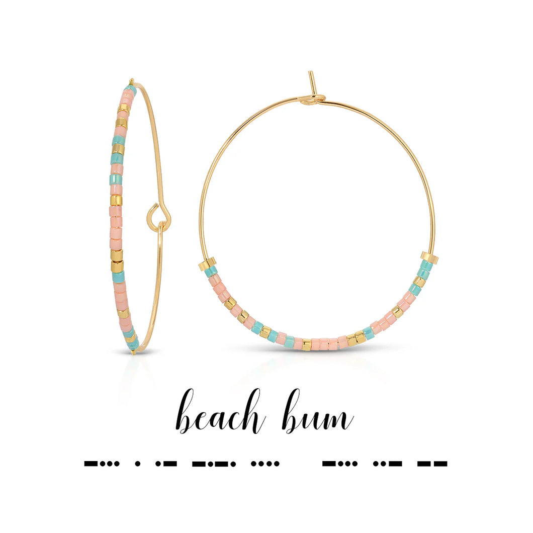 Dot and Dash Hoop Earrings
