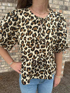 Leoni animal print top