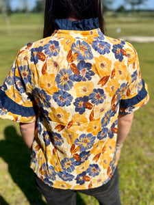 Delores floral fantasy top