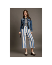 Load image into Gallery viewer, Striped and Sassy Frayed hem pants