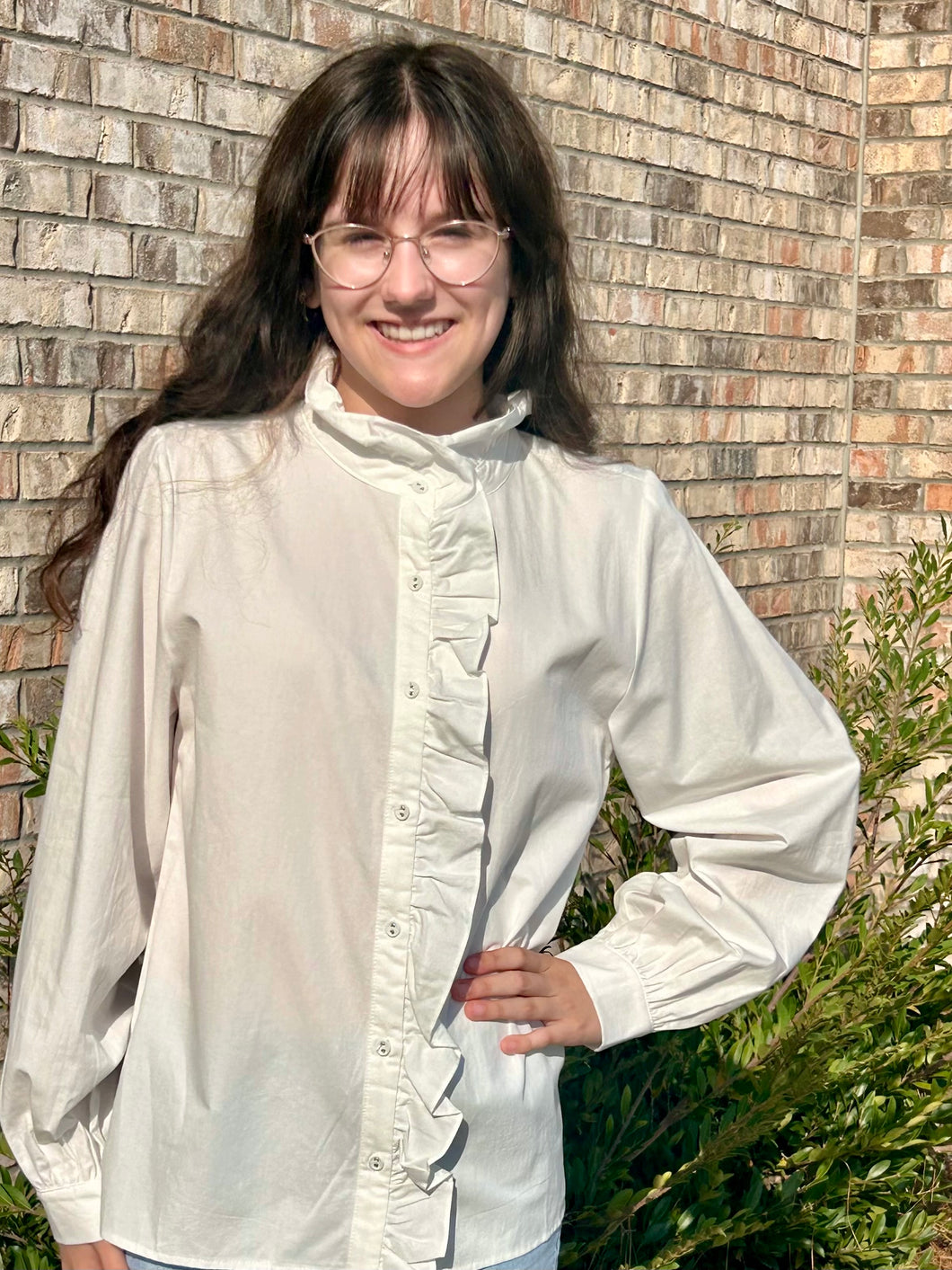 Caitlyn ruffle trim Blouse