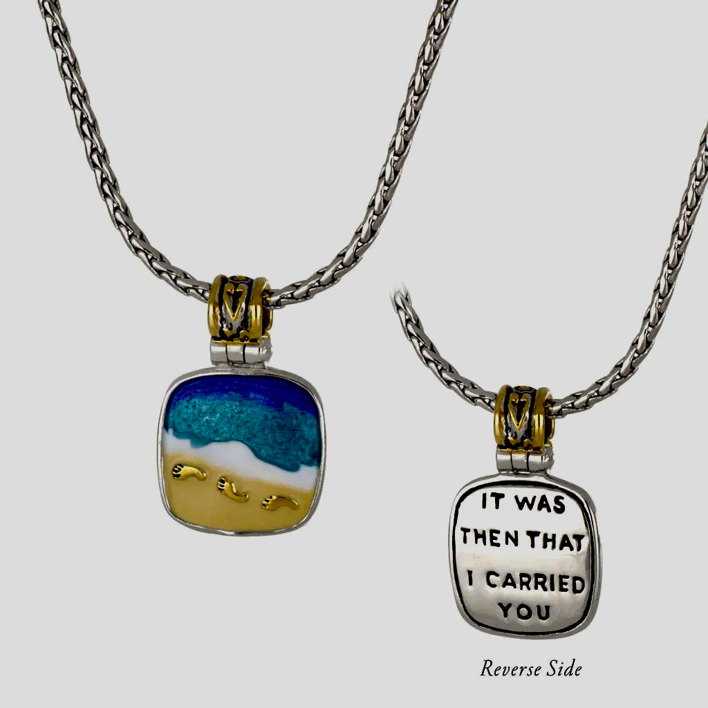 Footprints in the sand necklace