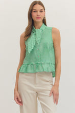 Load image into Gallery viewer, Dollie gingham peplum top