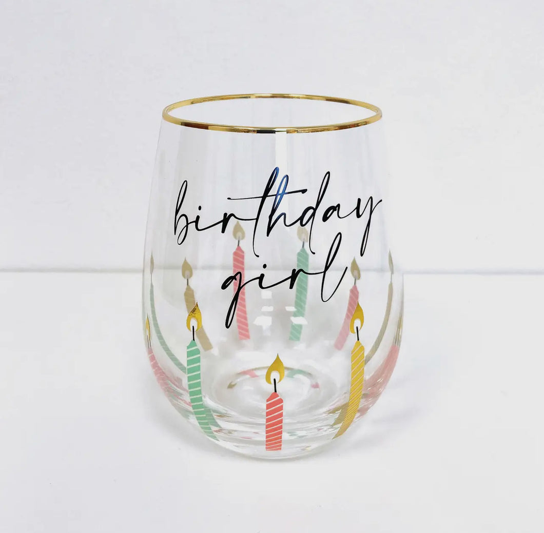Birthday girl celebration glasses