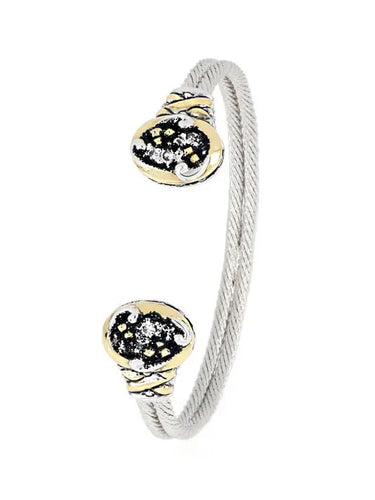Carvao oval cuff bracelet
