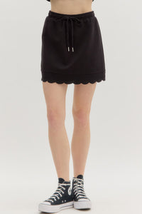 Loli scalloped knit skort