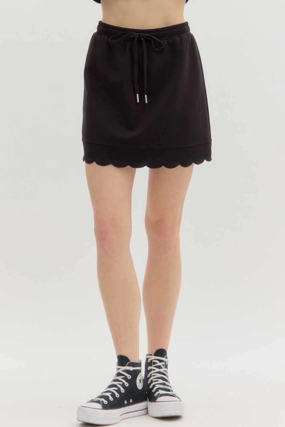 Loli scalloped knit skort