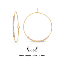 Load image into Gallery viewer, Dot and Dash Hoop Earrings