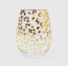 Load image into Gallery viewer, Gold Leopard Stemless Barware