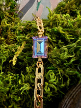 Load image into Gallery viewer, Baguette style Clear (Mol) stone with chain links bracelet by Mariana-YG