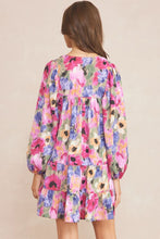 Load image into Gallery viewer, Orchid Print Smocked Dress