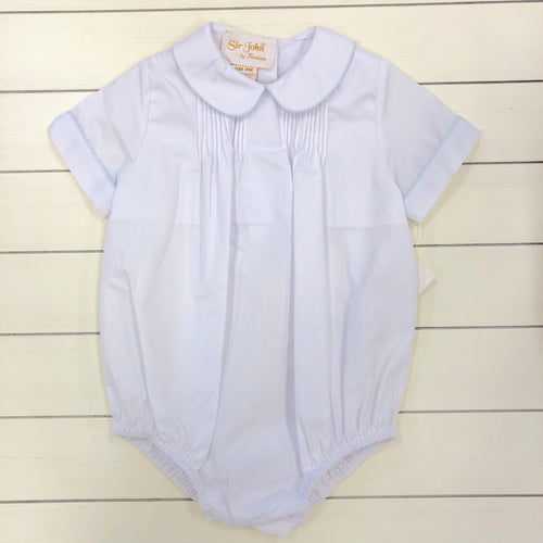 Light Blue Trim Bubble with Smocking