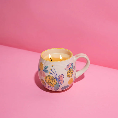 #046 Sweet Grace Candle mug w/butterflies
